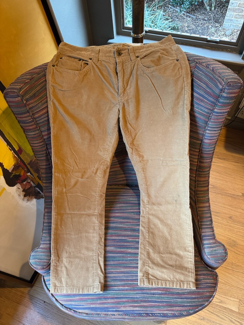 Custom Men's Classic Corduroy Pants in Tan